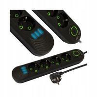 Przedłużacz listwowy Blow 5 m 4 szt. gniazd czarny