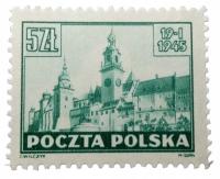 ZABYTKI KRAKOWA Fi 366 pap. x1 niebieskozielony ZL 11 ** GWR OPIS PZF K6965