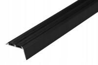 Profil aluminiowy Schodowy z wkładką antypoślizgową czarny mat 38x20mm