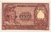 9.iu.Włochy, 100 Lirów 1951, P.92.a, St.1