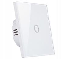 СЕНСОРНЫЙ ВЫКЛЮЧАТЕЛЬ СВЕТА СТЕКЛЯННЫЙ ОДИНОЧНЫЙ СТЕКЛЯННЫЙ БЕЛЫЙ СВЕТОДИОД