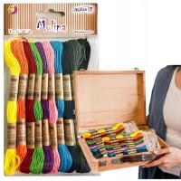 Mulina ZESTAW do Haftu HAFTOWANIA Nici Kolorowe do Wyszywania 10 szt.