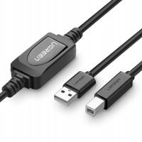 UGREEN Aktywny Przewód Adapter USB-A 2.0 Do USB-B Kabel Drukarki Skaner 10m
