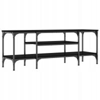 Szafka TV industrialna czarna 121x35x45 cm