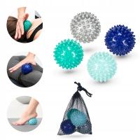 PIŁECZKI DO MASAŻU SENSORYCZNE Z KOLCAMI REHABILITACYJNA 4SZT 65MM GYMTEK