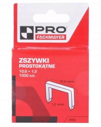 Zszywki prostokątne 1,2 x 10,6 x 8mm BZZ-P8-10 1000 sztuk PRO