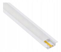 Утопленный профиль Сид 2м алюминиевый заподлицо белый для набора прокладки Сид