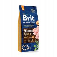 BRIT PREMIUM BY NATURE ADULT MEDIUM M dla Psa 15KG