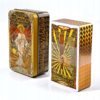 Golden Art Nauveau - Zestaw klasycznych karty 78 kart Tarota wrozba tarot
