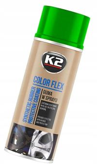 K2 COLOR FLEX Guma w sprayu, jasno zielona, 400 ml DBAutoMotive