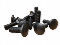 Śruba zamkowa kulista czarna ocynk M8x30 10szt. do ogrodzeń sztachet LOFT