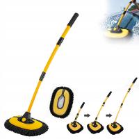 ШВАБРА ДЛЯ АВТОМОЙКИ С ИЗОГНУТЫМ СТЕРЖНЕМ ТЕЛЕСКОПИЧЕСКАЯ ЩЕТКА ДЛЯ АВТОМОЙКИ