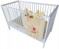 Przybornik na łóżeczko Organizer - Serce Żółty