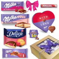Набор коробка пакет сладости Milka подарок на день рождения именины подарочная коробка