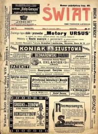 Świat. R.4 1909. Nr 47 Antoni Kamieński, Aleksander Orłowski, Lardellie