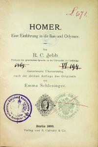 R. C. Jebb - Homer 1893r