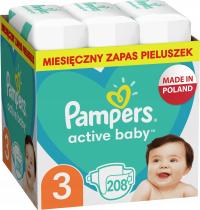 Pieluchy Pampers Active Baby rozmiar 3 208szt.