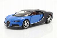 Bugatti Chiron 2016 Maisto 1:24 Niebieski Metalowy Model Samochodu 31514 Bu