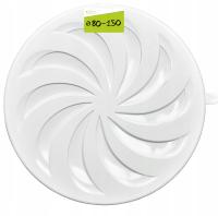 Kratka wentylacyjna Zamykana Okrągła Regulowana fi 80-150 BIAŁA z regulacją