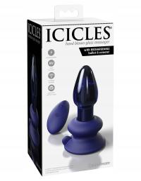 PIPEDRAM Icicles No. 85 Szklany wibrator z podstawą Dildo Masażer