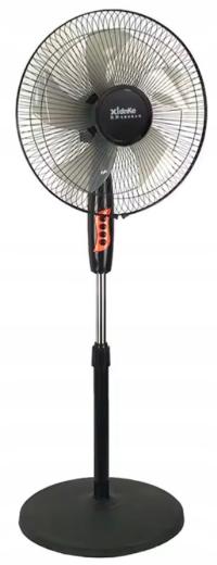 Wentylator podłogowy stojący wiatrak do domu biura mocny czarny