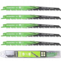 WORKPRO лезвия для сабельной пилы набор из 5 шт. 230 мм дерево пластик
