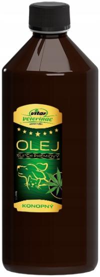 VITAR Veterinae Olej konopny 1000 ml - bogate źródło kwasów omega 3 + es.