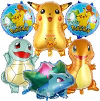 Balony foliowe POKEMON GO Pikachu Bulbasaur Squirtle Charmander zestaw 6szt