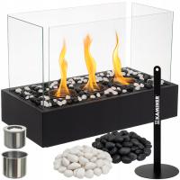 Биокамин отдельно стоящий для дома бездымный био камин для биоэтанола галька