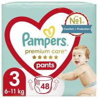 Pampers Premium Care Pants 3 Pieluchomajtki 6-11 kg, 48 sztuk