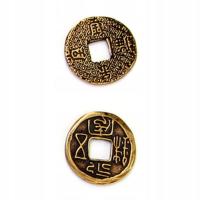 ORIENTALNA ZŁOTA METALOWA MONETA 1 SZT LARP RPG
