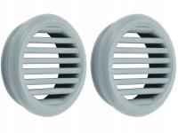 ВЕНТИЛЯЦИОННОЕ ОТВЕРСТИЕ ВЕНТИЛЯЦИОННАЯ РЕШЕТКА ДЛЯ МЕБЕЛИ ДВЕРЬ 35 ММ (КАК ПЕТЛЯ) СЕРЫЙ 2 ШТ