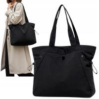 TORBA NA RAMIĘ DAMSKA CZARNA MIEJSKA NA ZAMEK PRAKTYCZNA POJEMNA LEKKA