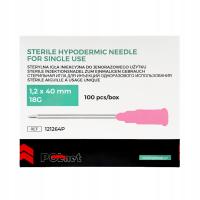 IGŁY INIEKCYJNE 1,2x40mm 18G 100 szt. STERYLNE POLNET