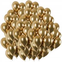 BALONY ZŁOTE CHROM METALICZNE CHROMOWANE ZŁOTO 30 CM WESELE KOMUNIA 100SZT