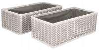 Organizer tekstylny Jodełka 28x14x10 cm komplet 2 sztuk do szafy domu biura