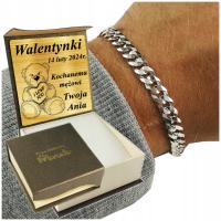 Серебряный браслет мужской Броненосец 6,5 мм/20 см Алмазный 925 гравер бесплатно
