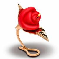 XR Brands Rose Candle с ручкой, Красная декоративная соевая свеча