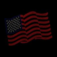 Arkusz z cyrkoniami do termotransferu - flaga USA