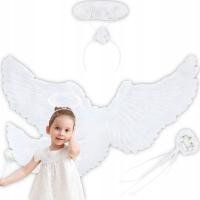 КОМПЛЕКТ ОДЕЖДЫ КРЫЛЬЯ ОРЕОЛ КРЫЛЬЯ АНГЕЛА БЕЛЫЙ АНГЕЛ ЯСЕЛЬКА БАЛ