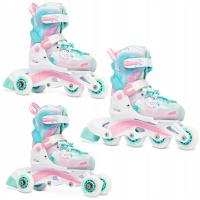 Rolki regulowane Raven Princess biało-różowe