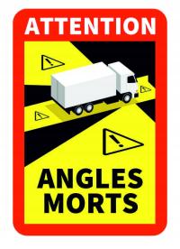 Наклейка ANGLES MORTS слепые пятна для грузовика МДП