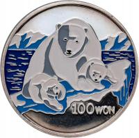 Korea Północna, 100 won 1999, Niedźwiedź polarny