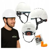 Рабочий шлем строительный защитный шлем вентилируемый белый OHS Protekt ATRA 10V