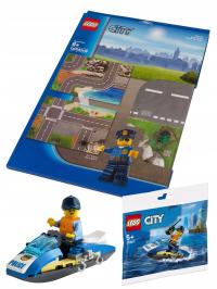 LEGO City 850929 Mata do zabawy + LEGO 30567 City - Policyjny skuter wodny