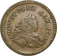 August III Sas, Grosz 1752, Gubin, Zamknięta tarcza, st. 2, ŁADNA, RZADKA