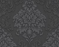 ОБОИ МОЮЩИЕСЯ ОРНАМЕНТ ГЛАМУР БЛЕСК ЧЕРНЫЙ