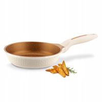 Твердая сковорода индукционная антипригарная сковорода маленькая 20 см текстура крем