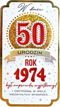 Открытка для 1974 года рождения на 50-й день рождения подарок на 50-й день рождения PM350