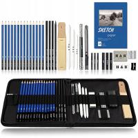 Набор карандашей для рисования эскизов профессиональный 32В1 карандаши В ФУТЛЯРЕ